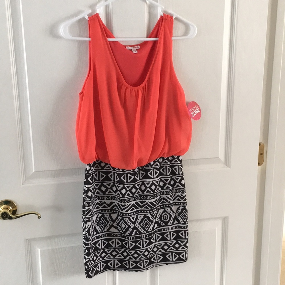 Orange and tribal dress